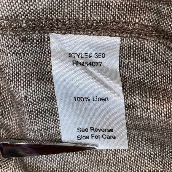 CAbi 100% Linen Bermuda Shorts Sz 4 Brown Like New - Picture 8 of 11